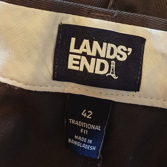 Land's End Men's Blue, Khaki & Grey Dress Slacks LOT OF 3 Pairs GUC Size 42 - Picture 8 of 9
